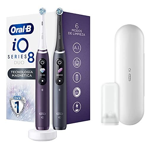 Oral-B – Set di 2 spazzolini elettrici iO 8 pezzi, colore: viola/nero