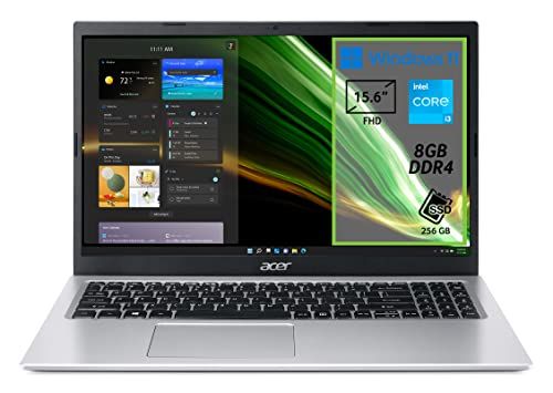 Acer Aspire 3 A315-58-36BT PC Portatile, Notebook, Processore Intel Core i3-1115G4, RAM 8 GB DDR4, 256 GB PCIe NVMe SSD, Display 15.6″ FHD LED, Intel UHD, Windows 11 Home in S mode, Silver