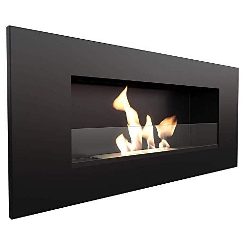 kratki “DELTA2” – Biocamino ideale per soggiorno o camera da letto, modello DELTA2/ certificazione TUV, colore nero con vetro