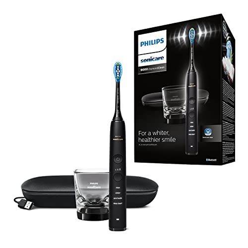 Philips HX9911/09 Spazzolino Elettrico Sonico Philips Sonicare Diamondclean 9000, Ideale per Una Pulizia Profonda, con Custodia da Viaggio USB e Bicchiere di Ricarica, Hx9911/09